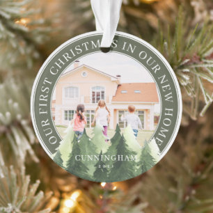 Ornamento Nosso Primeiro Natal Novo Arquivo de Fotos Domés