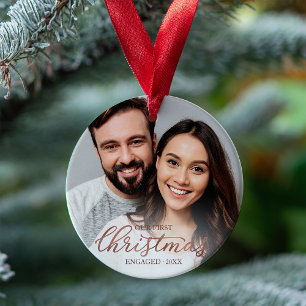 Ornamento Nosso primeiro roteiro de Natal com Rosa Dourado