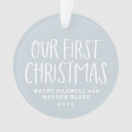Ornamento Nossos primeiros bebês gêmeos de Natal personaliza