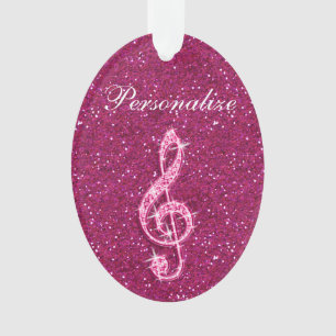 Ornamento Nota Musical Diamantada Glitzy Personalizada