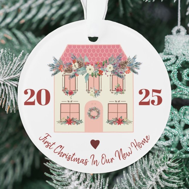 Ornamento Nova casa, primeira casa, família floral rústica e (Criador carregado)
