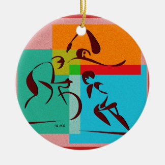 Ornamento novo das cores de Triathlete