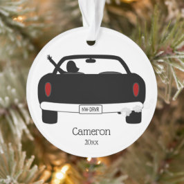 Ornamento Novo driver de adolescente