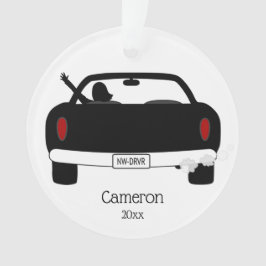 Ornamento Novo driver de adolescente