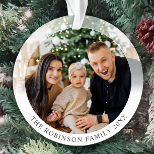 Ornamento Novo Estilo Moderno Duplo Lado Duas Fotografias Pe