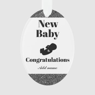 Ornamento novo personalizado do bebê dos parabén