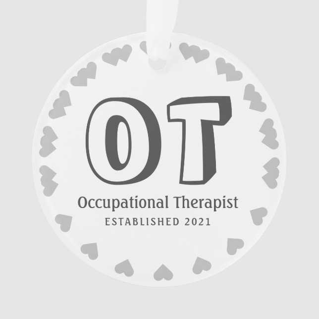 Ornamento Novo terapeuta ocupacional personalizado (Frente)