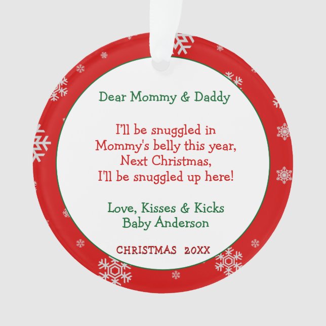 Ornamento Novos Pais Ultrassônicos (Frente)