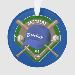 Ornamento Número de Nome Personalizado do Bats do Boné Bas