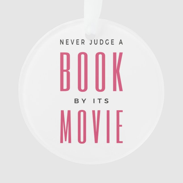 Ornamento Nunca julgue um livro por ele É um filme (Frente)