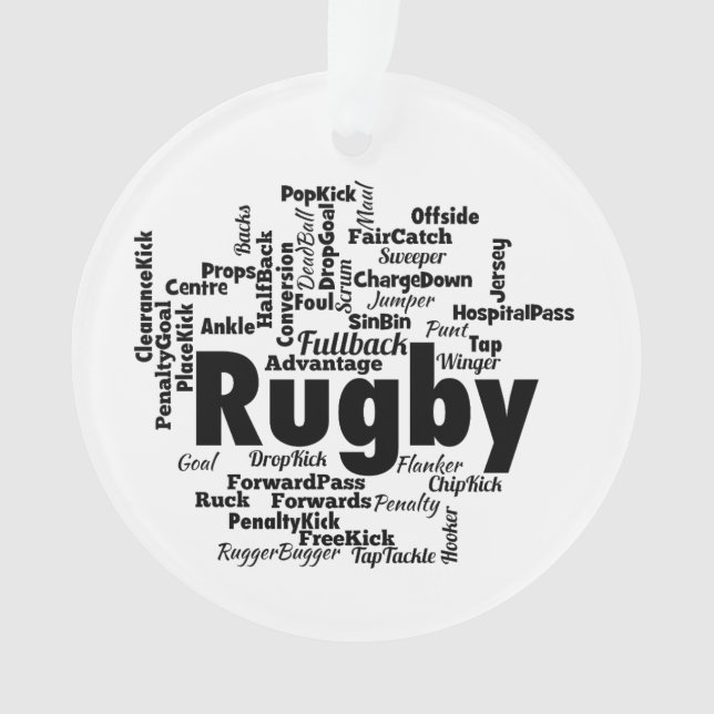 Ornamento Nuvem de Rugby (Frente)