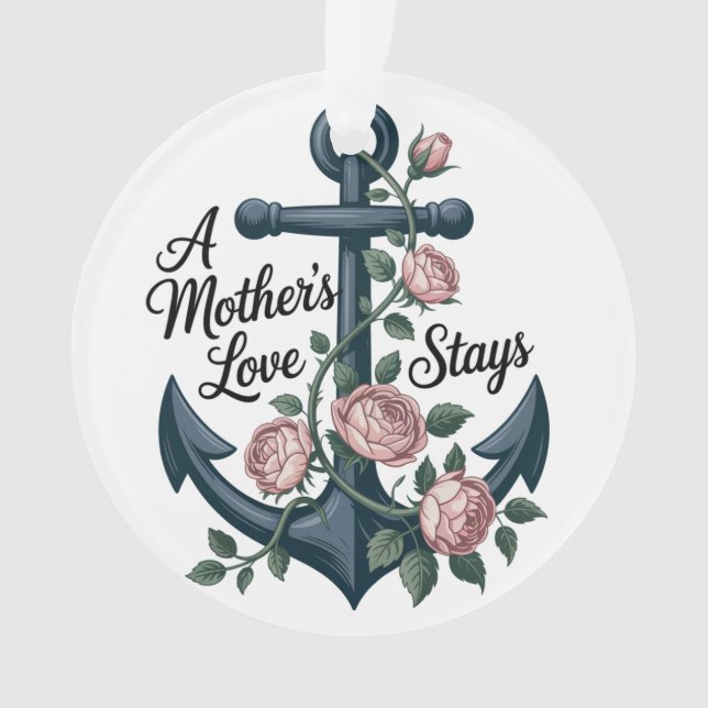 Ornamento O Amor de uma Mãe Permanece (Frente)