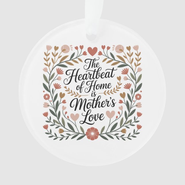 Ornamento O Batimento Do Lar É O Amor Da Mãe (Frente)