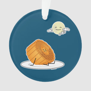 Ornamento O bolo lunar lunar do Festival de outono do Médio