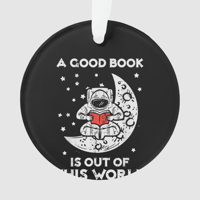 Ornamento O Bom Livro Está Fora Deste Verme De Lua (Frente)