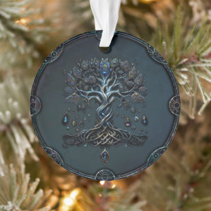 Ornamento O brilho da árvore da vida as joias da alma
