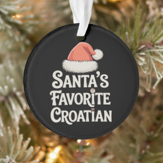 Ornamento O chapéu de Natal croata favorito do Papai Noel Na