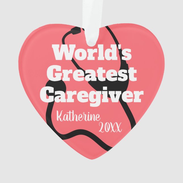 Ornamento O Coração Personalizado de Cuidados Moldou o Natal (Verso)