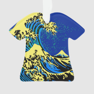 Ornamento O Excelente Hokusai Wave em estilo de Pop vibrante