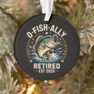 Ornamento O-Fish-Ally Aposentado em 2026 Pescador de Pesca