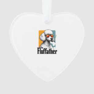 Ornamento O Fluffather Poodle Vintage Engraçado Cachorro Máf