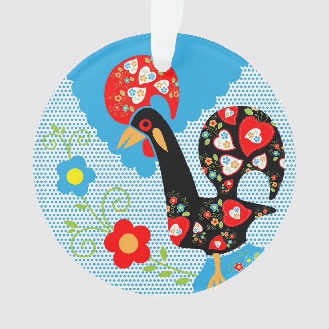 Ornamento O Galo Português de Barcelona (Frente)