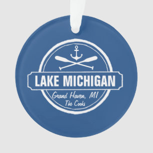 Ornamento O Lago Michigan, cidade feita sob encomenda, nome,