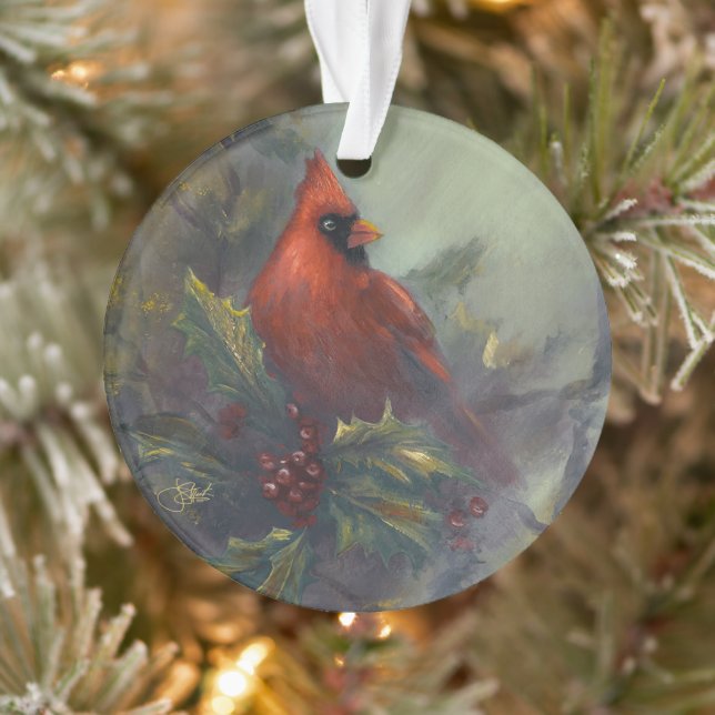Ornamento "O Natal Está Chegando" Cardinals (Árvore)