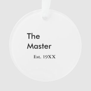 Ornamento O nome do chefe Mestre est ano data homem rei títu