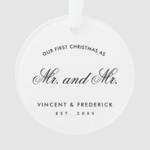 Ornamento O nosso primeiro Gay de Natal - Novo Branca de Fot