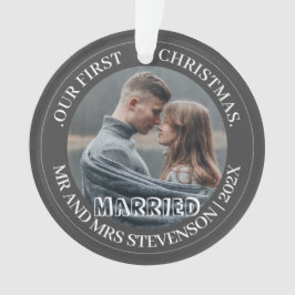 Ornamento O nosso primeiro Natal, Sr. e Sra. Novamente elega