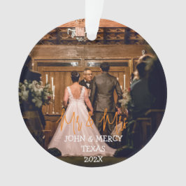 Ornamento O nosso primeiro Natal, Sr. e Sra. Novamente elega