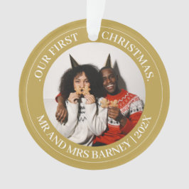 Ornamento O nosso primeiro Natal, Sr. e Sra. Novamente elega