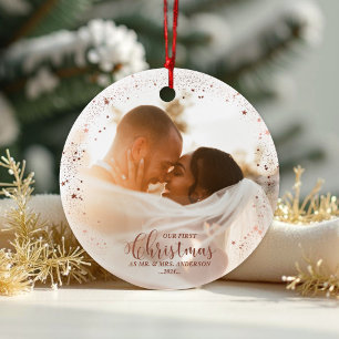 Ornamento O Nosso Primeiro Natal, Sr. E Sra. Rosa