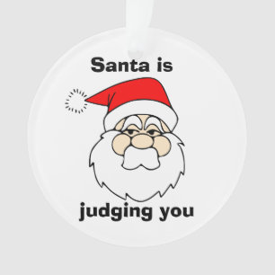 Ornamento O papai noel está julgando-o