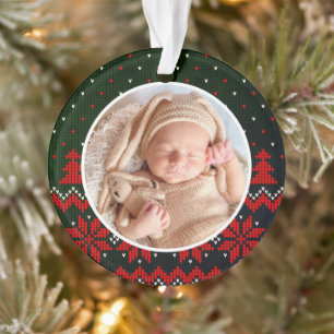 Ornamento O Primeiro Elegante Moderno Bonito de Natal do Beb