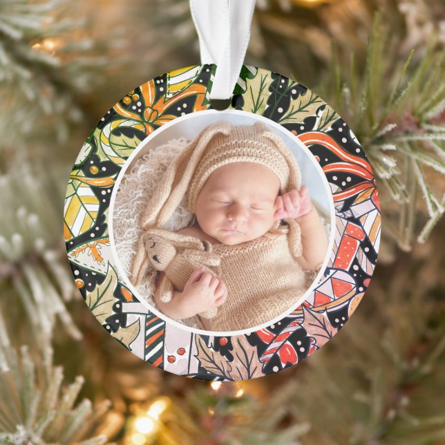 Ornamento O Primeiro Elegante Moderno Bonito de Natal do Beb (Árvore)