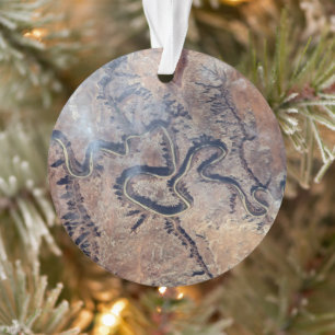 Ornamento O Rio Verde E Seus Canyons Tributários Em Utah