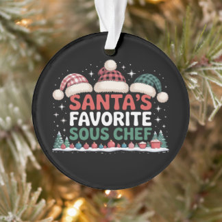 Ornamento O Sous Chef Favorito do Papai Noel Natal Cozinha X