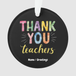 Ornamento Obrigado Professores e Estudantes - Presente de Gr