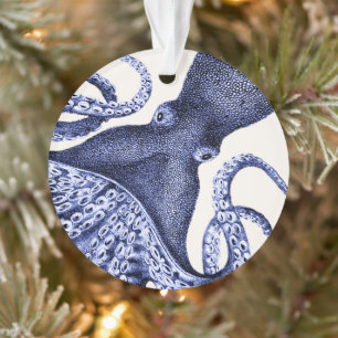 Ornamento Octopus Azul Paisagem