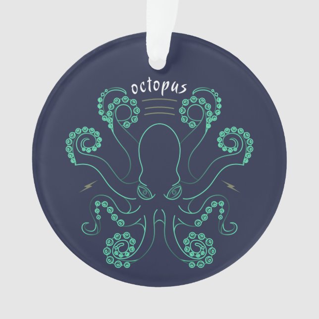 Ornamento Octopus Cephalopod Tentáculos (Frente)