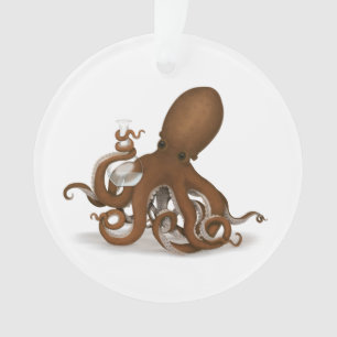 Ornamento Octopus Com Moluscos Flásticos Cephalópode Steampu