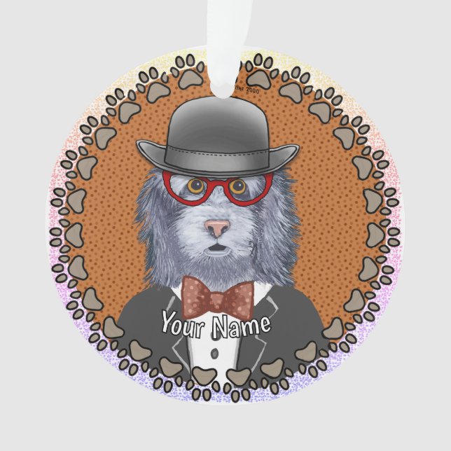 Ornamento Óculos de Cachorro Ovino (Frente)