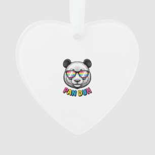 Ornamento Óculos de Sol Panda Divertido Camisa de Gravura Vi