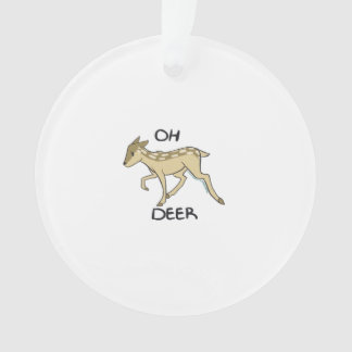 Ornamento Oh Deer Elegant Timeless Style Acrylic Ornament