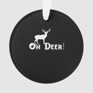 Ornamento Oh Deer Estilo Gráfico Limpo