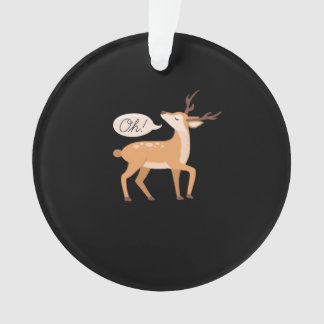 Ornamento Oh Deer Minimal Clean Aesthetic Acrylic Ornament