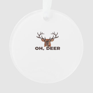Ornamento Oh Deer Modern Clean Design Acrylic Ornament