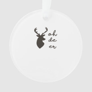Ornamento Oh Deer Modern Graphic Style Acrylic Ornament
